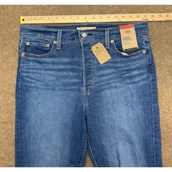 Levis Jeans Womens 32 Wedgie Straight Leg Button Fly High Rise Stretch Denim - Picture 4 of 11